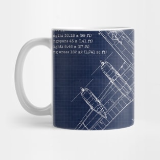 Tupolev Tu4 Bull Blueprint Mug